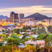 Tucson skyline at twilight