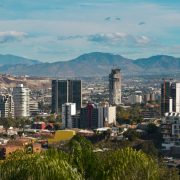 Tijuana skyline backdropped by mountains